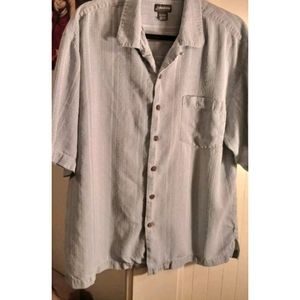 St. Johns Bay. Men's 100% Silk. Shirt. Light Blue. XL. Pre-owned